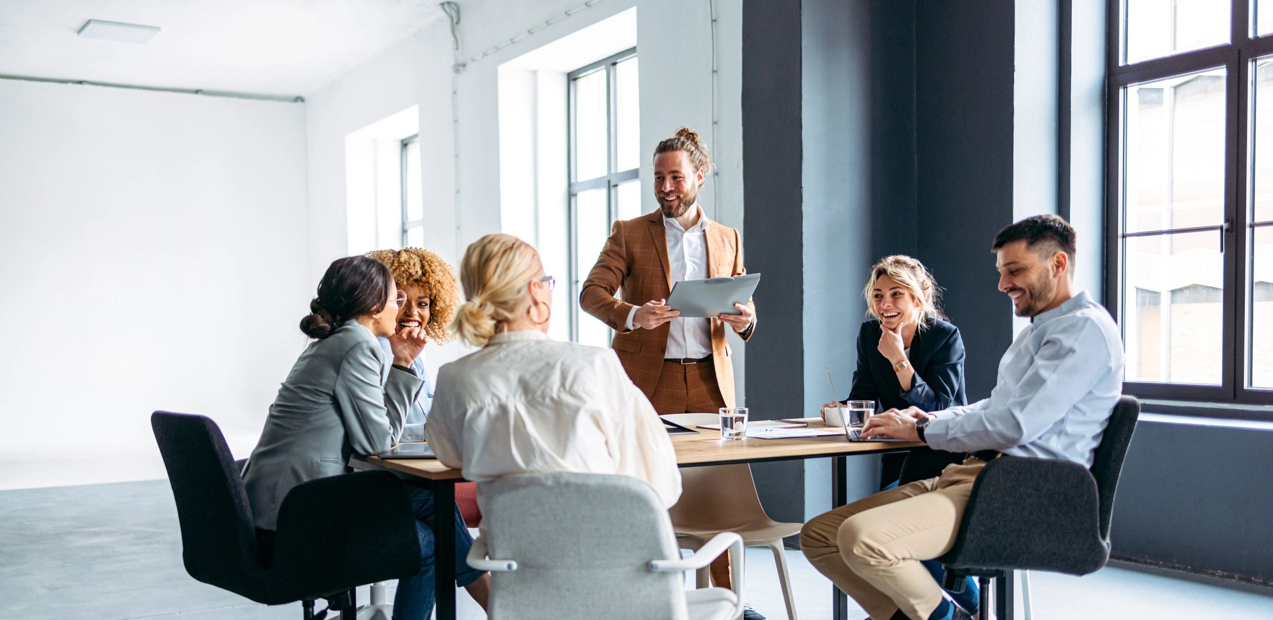 Business team in a meeting discussing strategy